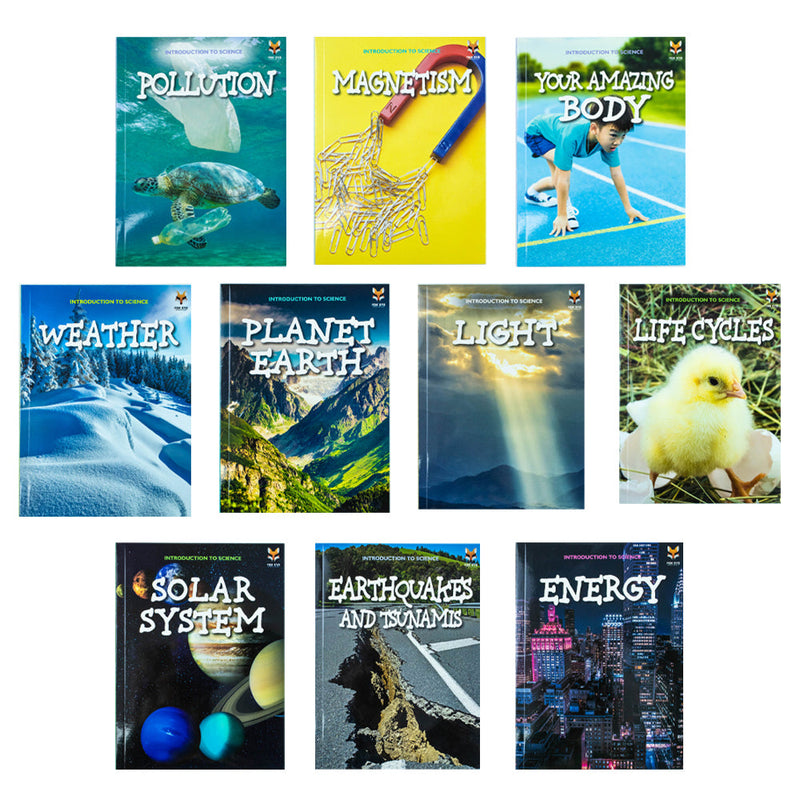 Introduction to Science for Beginners (Series 2) 10 Book Collection set: (Energy, Earthquakes and Tsunamis, Life Cycles, Light, Magnetism, ... Solar System, Weather, Your Amazing Body)