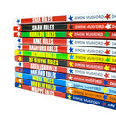 Football Superstars 12 Books Collection Rules Mega Pack Set By Simon Mugford &amp; Dan Green(Fact,Stories &amp; Starts)(Rolando, Neymar, Messi, Kane, Mbappé, Rashford, Haaland, Salah, De Bruyne &amp; More)