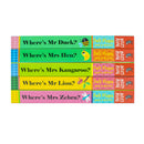 Felt Flaps and the Mirror 5 Books By Ingela P Arrhenius (Where's Mr Duck, Where's Mr Lion, Where's Mrs Kangaroo, Where's Mrs Hen, Where's Mrs Zebra)