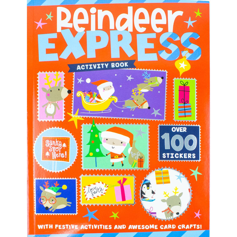 Children Christmas Activity Book Collection 6 Books Set (Reindeer Express Christmas, Jolly Santa Christmas, Polar Party Christmas, Gingerbread Friends Christmas, Elf Adventure Christmas, Magic Workshop Christmas)