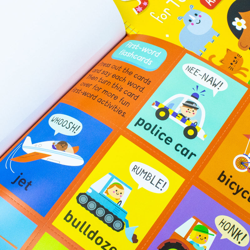 Big Stickers for Toddler Hands (Set of 4 Activity Books) (Animals, Dinosaurs, First Words, Things That Go)