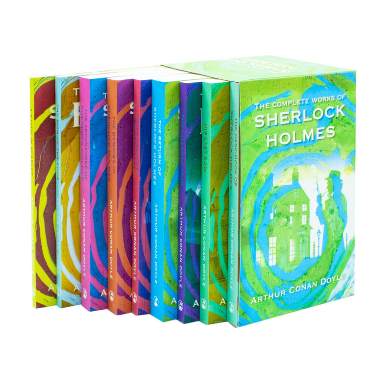 The Complete Works of Sherlock Holmes by Arthur Conan Doyle 9 Books Collection Set