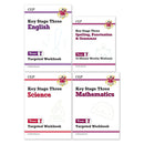 CGP KS3 Year 7 Workbook Bundle – Ages 11-12 (Maths, English, Science, Spelling Punctuation and Grammar)