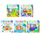 Bizzy Bear Series 5 Books Collection Bundle Set(Fun Park, Breakdown Truck, Aeroplane Pilot, Pirate Adventure & Dinosaur Safari)(With Sliders to Push and Pull!)