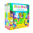 Bizzy Bear Series 5 Books Collection Bundle Set(Fun Park, Breakdown Truck, Aeroplane Pilot, Pirate Adventure & Dinosaur Safari)(With Sliders to Push and Pull!)