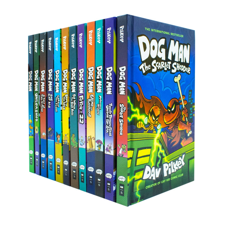 Dog Manシリーズ全12巻セット Dog Man Series 1–12 Books Collection Set by Dav Pilkey – Dog Man, Unle