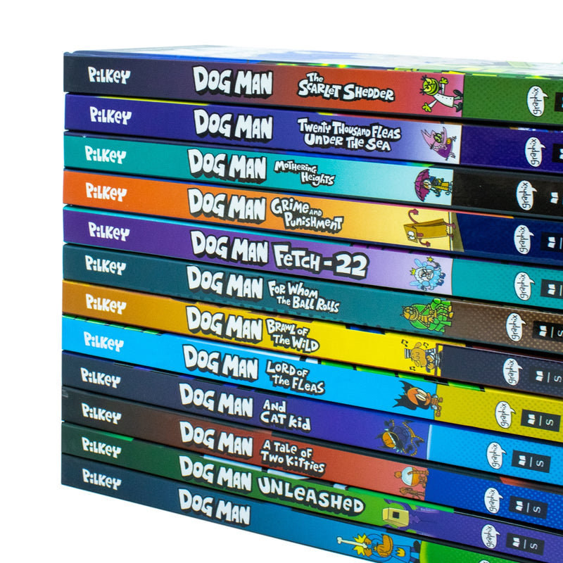 Dog Man Series 1–12 Books Collection Set by Dav Pilkey – Dog Man, Unle