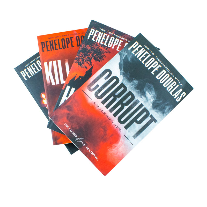 Devil's Night Series By Penelope Douglas 4 Books Collection Set (Corrupt, Hideaway, Kill Switch & Nightfall)