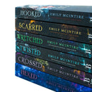 Never After Series by Emily McIntire Complete 6 Books Collection Set (Hexed, Hooked, Scarred, Wretched, Twisted & Crossed)