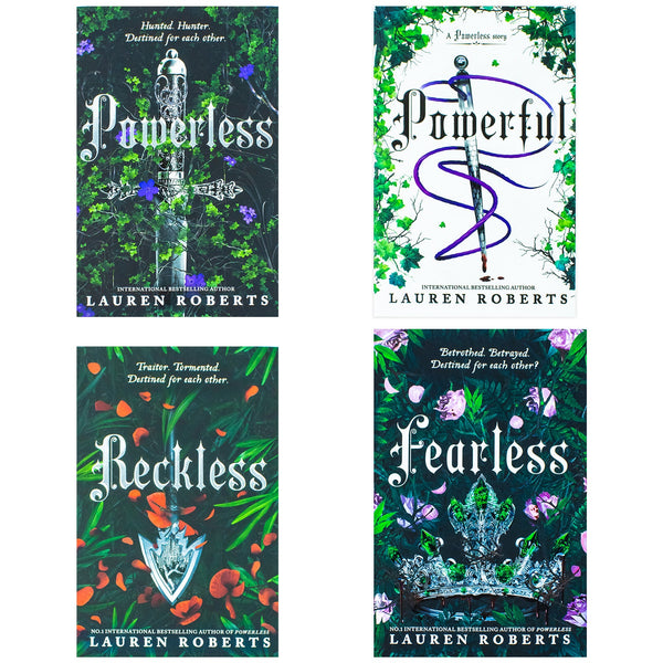 The Powerless Trilogy By Lauren Roberts 4 Books Collection Set (Fearless [Hardback], Powerless, Powerful and Reckless)