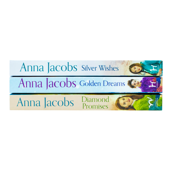 Anna Jacobs Jubilee Lake Series 3 Books Collection Set (Silver Wishes, Golden Dreams, Diamond Promises)