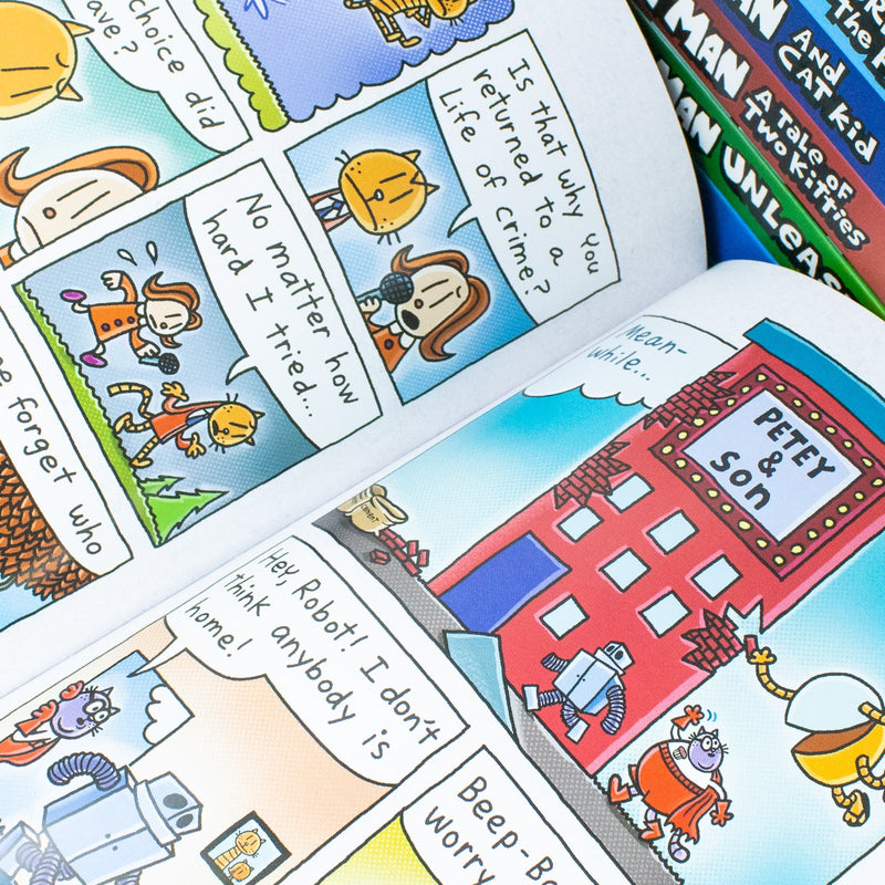 [Hardcover] Dog Man Series 10 Books Collection Set by Dav Pilkey Mothering Heights, Grime and Punishment, Fetch-22, For Whom the Ball Rolls, Brawl of The Wild