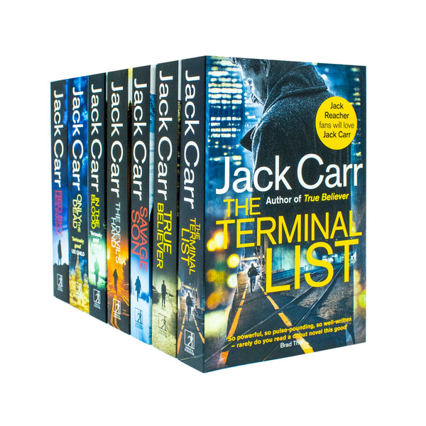 James Reece Series 7 Books Collection Set By Jack Carr (The Terminal List, True Believer, Savage Son, The Devil's Hand, In the Blood, Only the Dead and Red Sky Mourning)