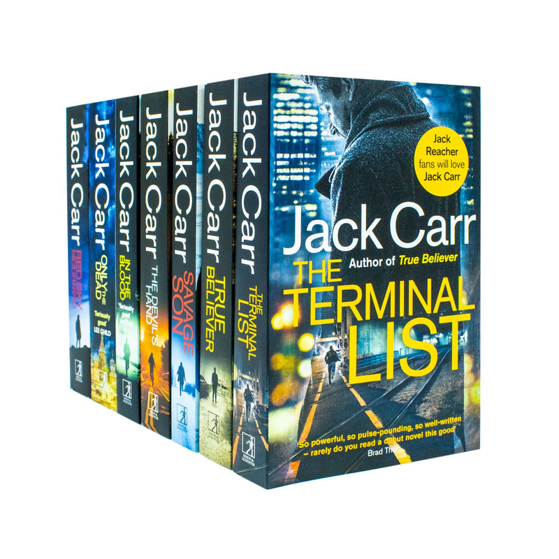 James Reece Series 7 Books Collection Set By Jack Carr (The Terminal List, True Believer, Savage Son, The Devil's Hand, In the Blood, Only the Dead and Red Sky Mourning)