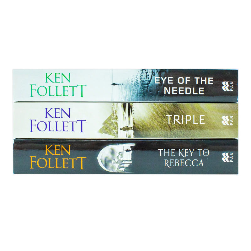 Ken Follett Collection 3 Books Set (Eye of the Needle, The Key to Rebecca, Triple)
