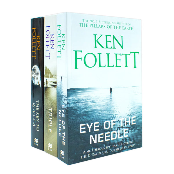 Ken Follett Collection 3 Books Set (Eye of the Needle, The Key to Rebecca, Triple)