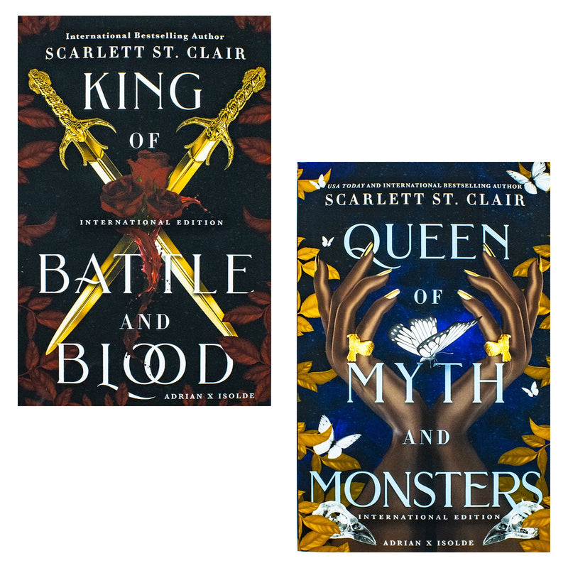 Adrian X Isolde Series Collection 2 Books Set By Scarlett St Clair (King of Battle and Blood, Queen of Myth and Monsters)
