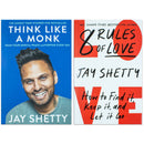 Jay Shetty Collection 2 Books Set (8 Rules of Love [Hardcover], Think Like a Monk [Paperback])