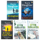 Grant County Series 5 Books Collection Set By Karin Slaughter (Blindsighted, Kisscut, A Faint Cold Fear, Indelible & Faithless)