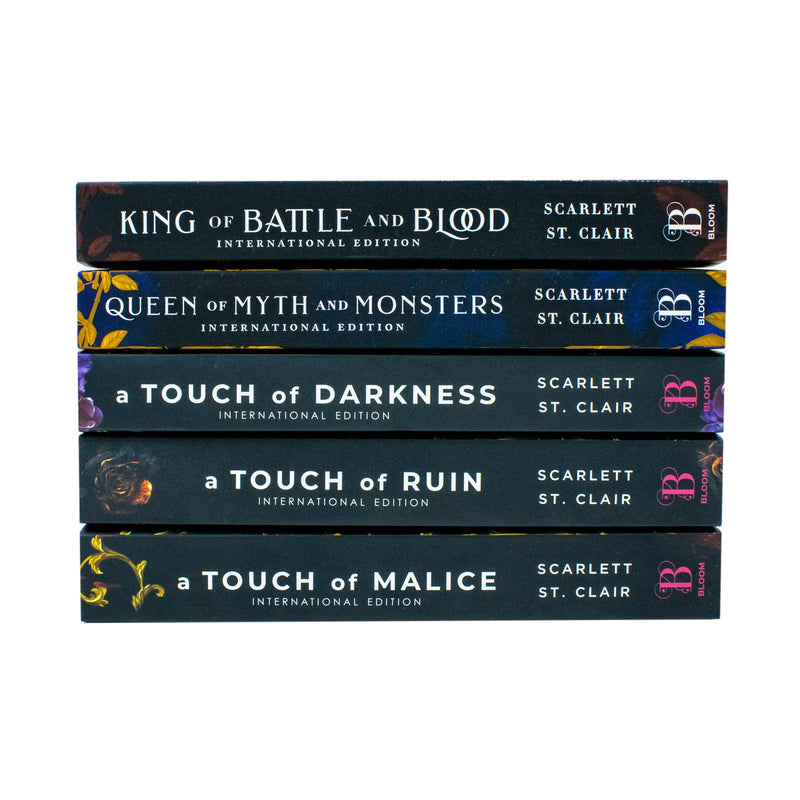 Scarlett St Clair Hades X Persephone and Adrian X Isolde Series Collection 5 Books Set (A Touch of Darkness, A Touch of Ruin, A Touch of Malice, King of Battle and Blood and Queen of Myth and Monsters)