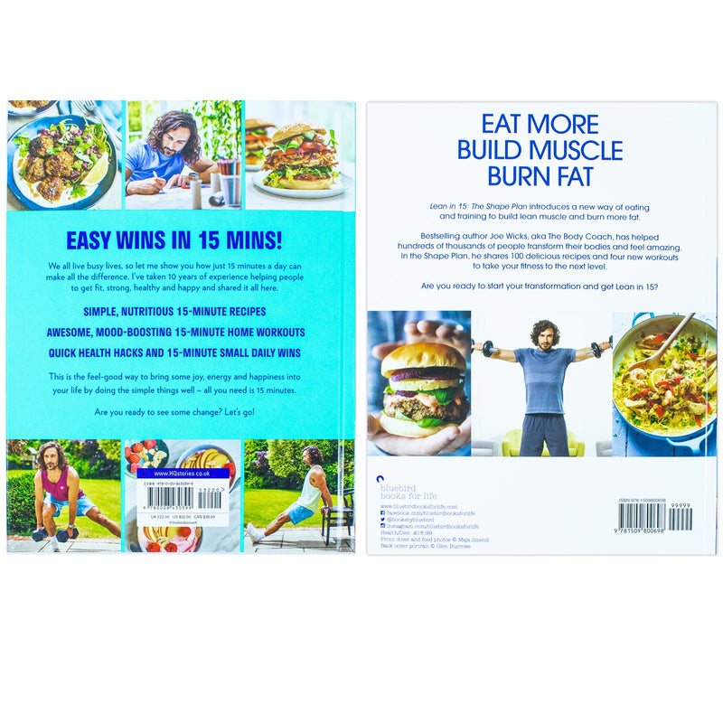 Lean in 15 The Shape Plan and [Hardcover] Feel Good In 15 By Joe Wicks 2 Books Collection Set