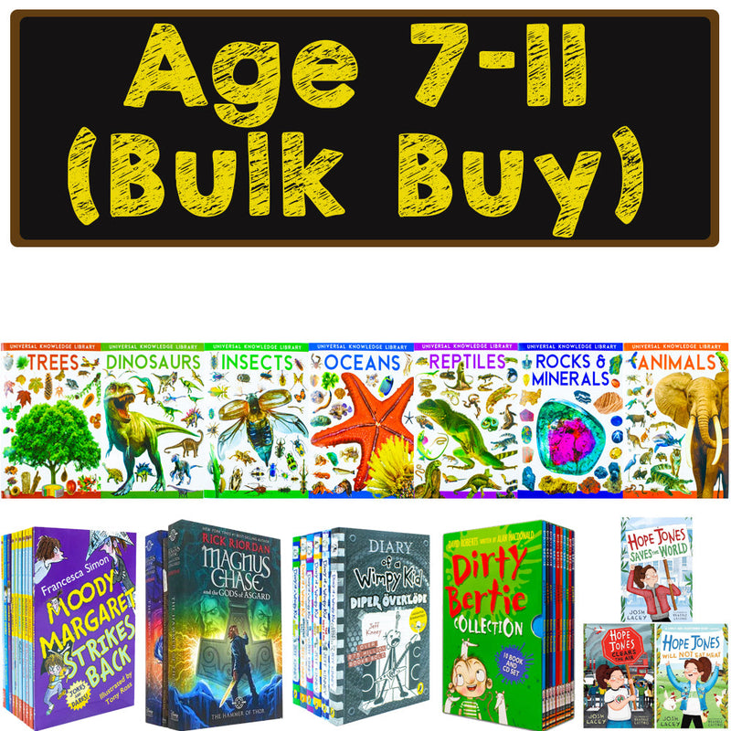 (Age 7-11 Books Bundle Bulk Buy) Rick Riordan, Jeff Kinney, David Roberts, Francesca Simon, Josh Lacey (40 Childrens Books Collection Set)