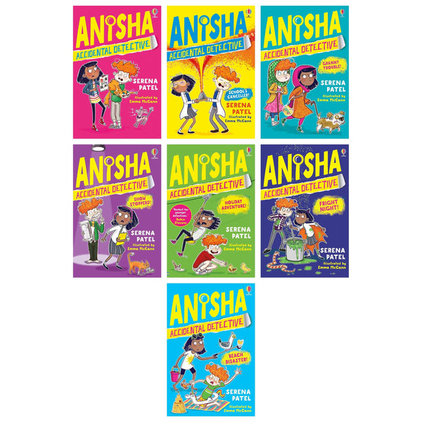 Anisha, Accidental Detective Series 7 Books Collection Set By Serena Patel (Accidental Detective, School's Cancelled, Granny Trouble, Show Stoppers, Holiday Adventure, Fright Night, Beach Disaster)