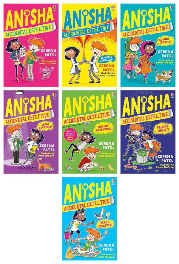 Anisha, Accidental Detective Series 7 Books Collection Set By Serena Patel (Accidental Detective, School's Cancelled, Granny Trouble, Show Stoppers, Holiday Adventure, Fright Night, Beach Disaster)