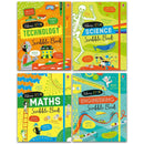 Usborne STEM Scribble Books Collection – 4 Book Set | Science, Technology, Engineering & Maths Activity Books for Kids