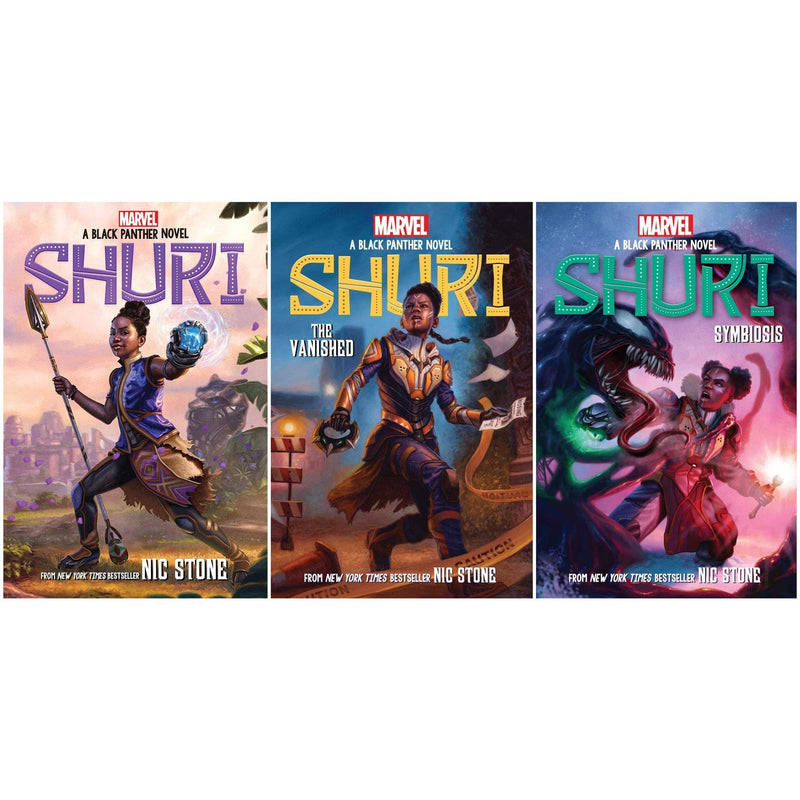 Marvel Black Panther Shuri Series 3 Books Collection Set By Nic Stone (Shuri: A Black Panther, The Vanished & Symbiosis)