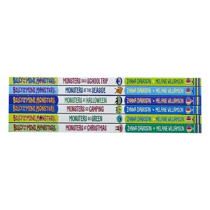 Billy and the Mini Monsters Series 2 (7-12) Collection 6 Books Set by Zanna Davidson (Monsters at Halloween,Monsters on a School Trip, Monsters Go Camping,Monsters at the Seaside, Monsters Go Green &amp; Monsters at Christmas)