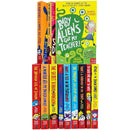 Baby Aliens Series 12 Books Collection Set by Pamela Butchart (Baby Aliens Got My Teacher, The Spy Who Loved School Dinners, My Headteacher is a Vampire Rat, Attack of the Demon Dinner Ladies &amp;amp; 8 More…)