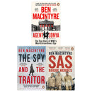 Ben MacIntyre Collection 3 Books Set (SAS Rogue Heroes, The Spy and the Traitor, Agent Sonya)