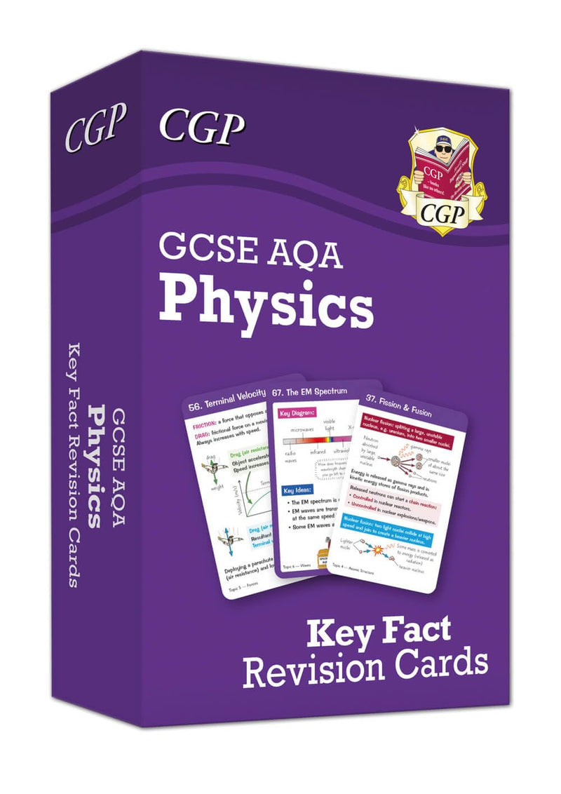 GCSE Biology AQA Key Fact Revision Cards Set of 3 (Biology, Chemistry, Physics)