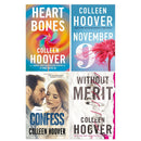 Colleen Hoover Collection 4 Books Set (Heart Bones, November 9, Without Merit, Confess)