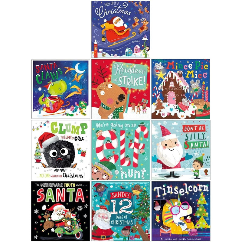 Christmas Storybook Collection 10 Books Set Ziplock - Perfect for Ages 0-5 Years - Fun and Engaging Storybooks