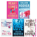 Colleen Hoover 5 Books Collection Set (November 9, Confess, Ugly Love, Heart Bones, Without Merit)