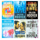 Colleen Hoover Collection 6 Books Set (Heart Bones, Without Merit, November 9, Ugly Love, Too Late, Confess)
