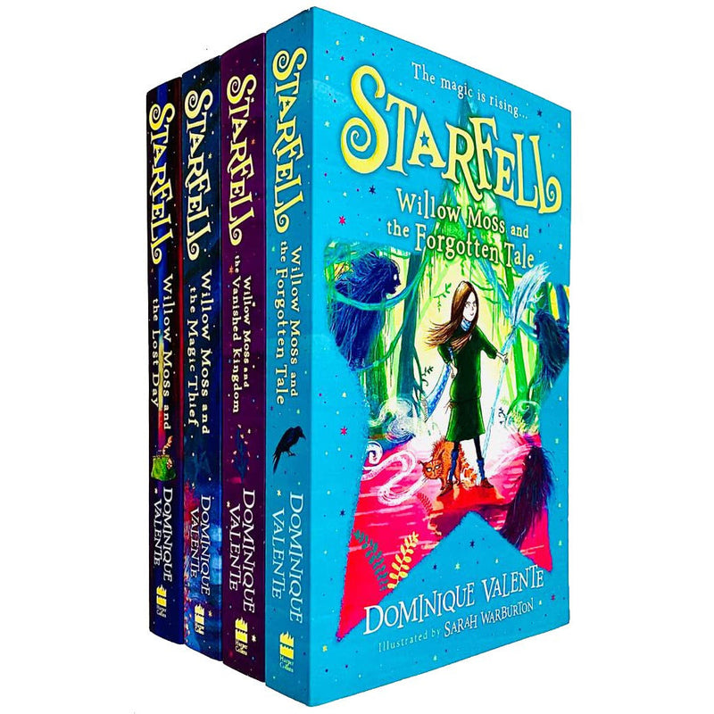 Starfell Series 4 Books Collection Set By Dominique Valente Inc Willow Moss and the Lost Day, Forgotten Tale, Vanished Kingdom & Magic Thief