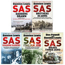 Damien Lewis 5 Books Collection Set (SAS Bravo Three Zero, SAS Brothers in Arms, SAS Daggers Drawn, SAS Shadow Raiders, SAS Italian Job)