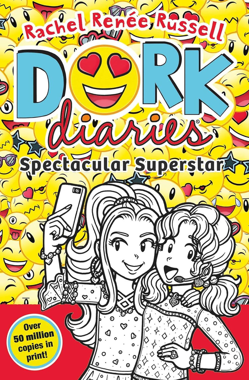 Dork Diaries Collection 4 Books Set (Volume 13-16) By Rachel Renee Russell (Birthday Drama!, Spectacular Superstar, I Love Paris!, Sister Showdown!)
