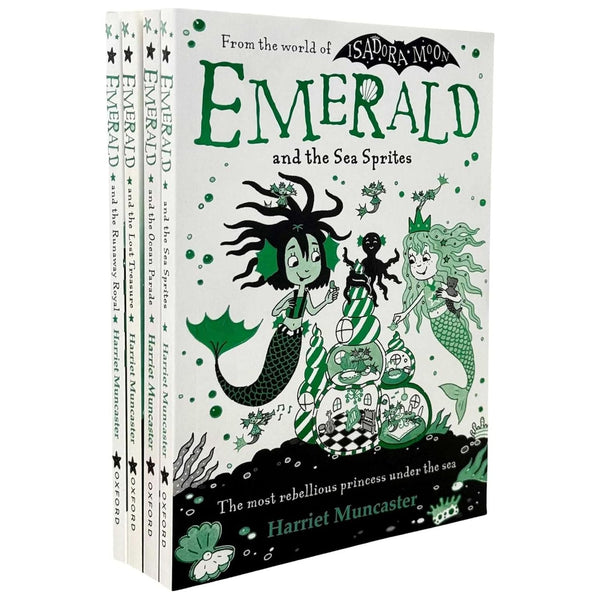 Emerald Series World Of Isadora Moon by Harriet Muncaster 4 Books Collection Set (Emerald and the Ocean Parade, Emerald and the Sea Sprites, Emerald and Lost Treasure & Emerald and the Runaway Royal)