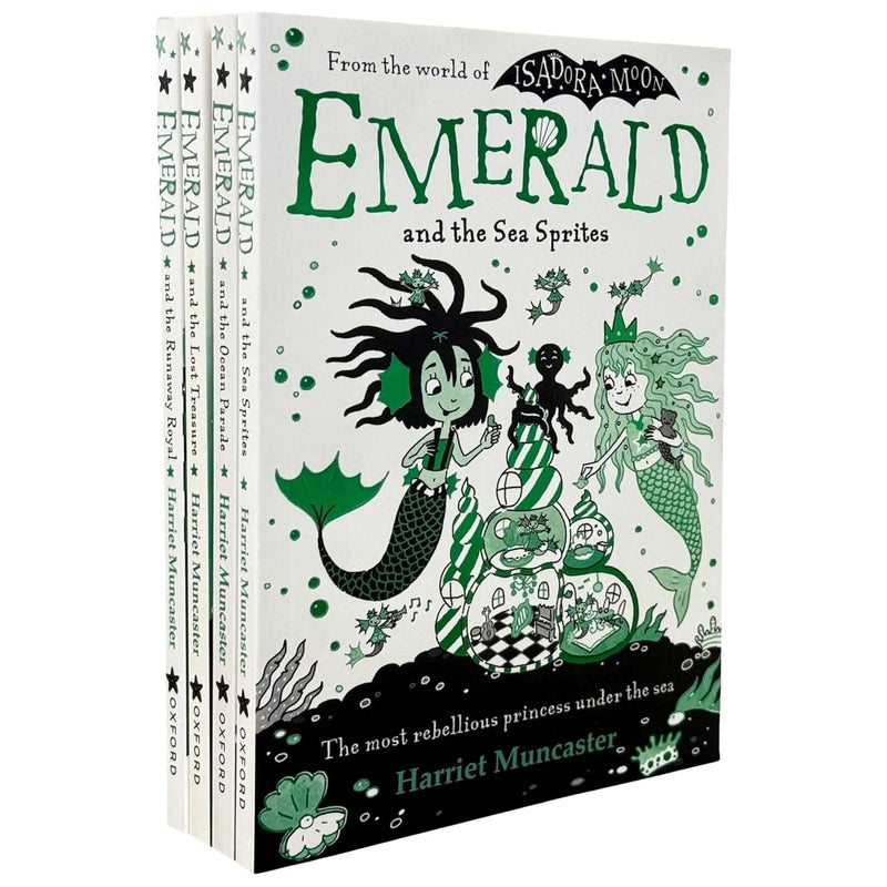 Emerald Series World Of Isadora Moon by Harriet Muncaster 4 Books Collection Set (Emerald and the Ocean Parade, Emerald and the Sea Sprites, Emerald and Lost Treasure & Emerald and the Runaway Royal)