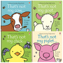 Usborne Thats Not My Farm Animals Collection 4 Books Set (Cow, Goat, Chick, Piglet)