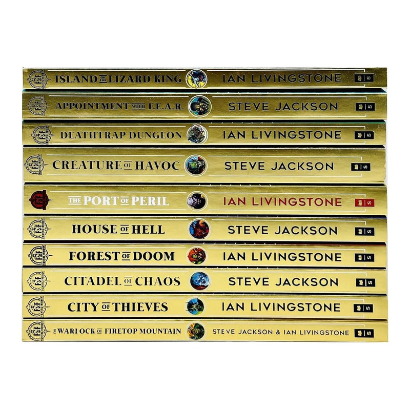 Fighting Fantasy Series You Are the Hero 10 Books Collection Set By Steve Jackson & Ian Livingstone (Island of the Lizard King,Appointment With F.E.A.R.,Deathtrap Dungeon,Creature of Havoc & More)