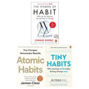 Tiny Habits, Atomic Habits, The Power of Habit 3 Books Collection Set