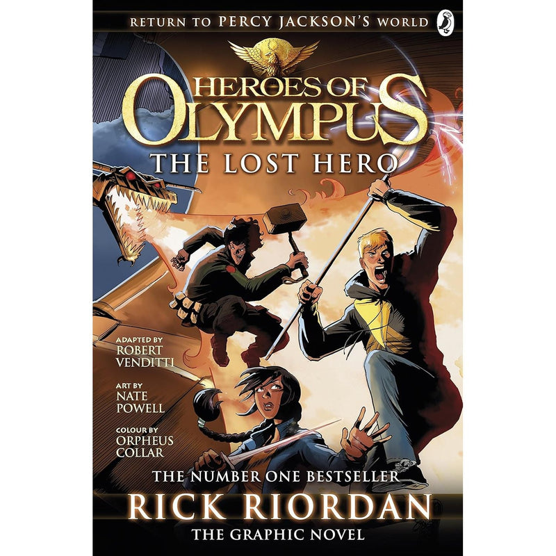 Heroes of Olympus Graphic Novels 3 Books Collection Set by Rick Riordan (The Lost Hero, The Son Of Neptune, The Mark of Athena)