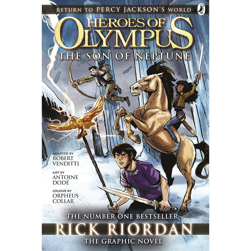 Heroes of Olympus Graphic Novels 3 Books Collection Set by Rick Riordan (The Lost Hero, The Son Of Neptune, The Mark of Athena)