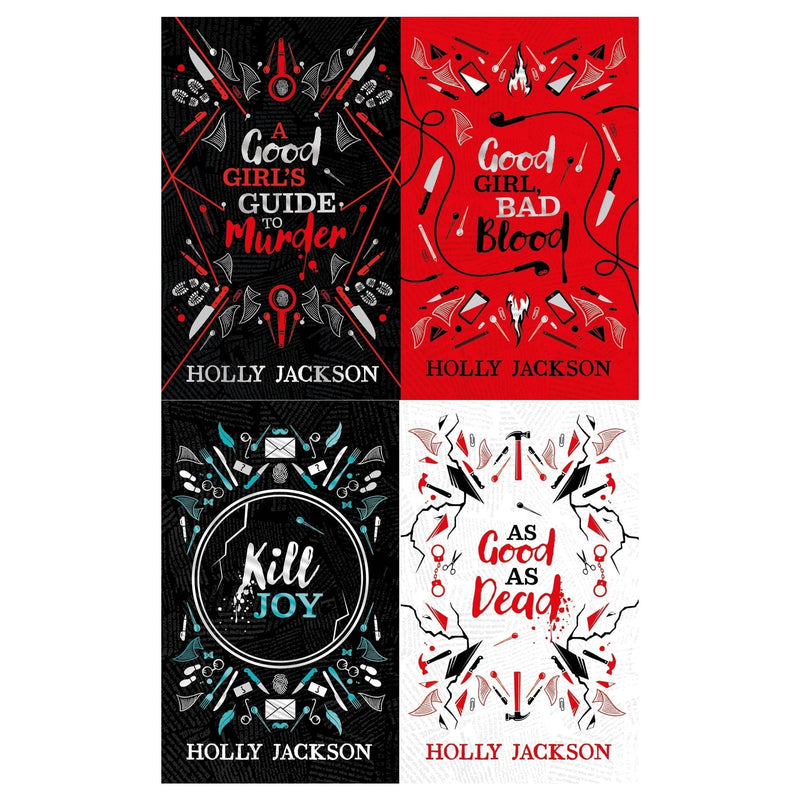 Holly Jackson Collector's Edition 4 Books Collection Set (A Good Girl's Guide to Murder, Good Girl Bad Blood, As Good As Dead, Kill Joy)