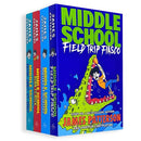 James Patterson Middle School Collection 4 Books Set (Books 10–13) | From Hero to Zero, Born to Rock, Master of Disaster, Field Trip Fiasco - Funny Children’s Series